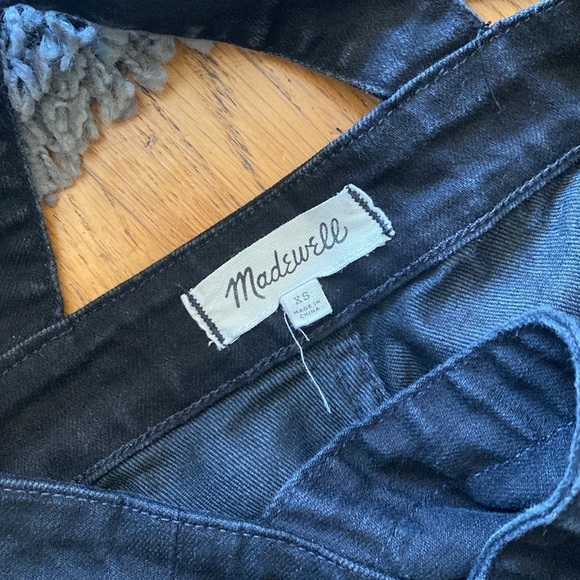 Madewell Denim Lunar Wash Skinny Denim Overalls XS - Picture 10 of 15